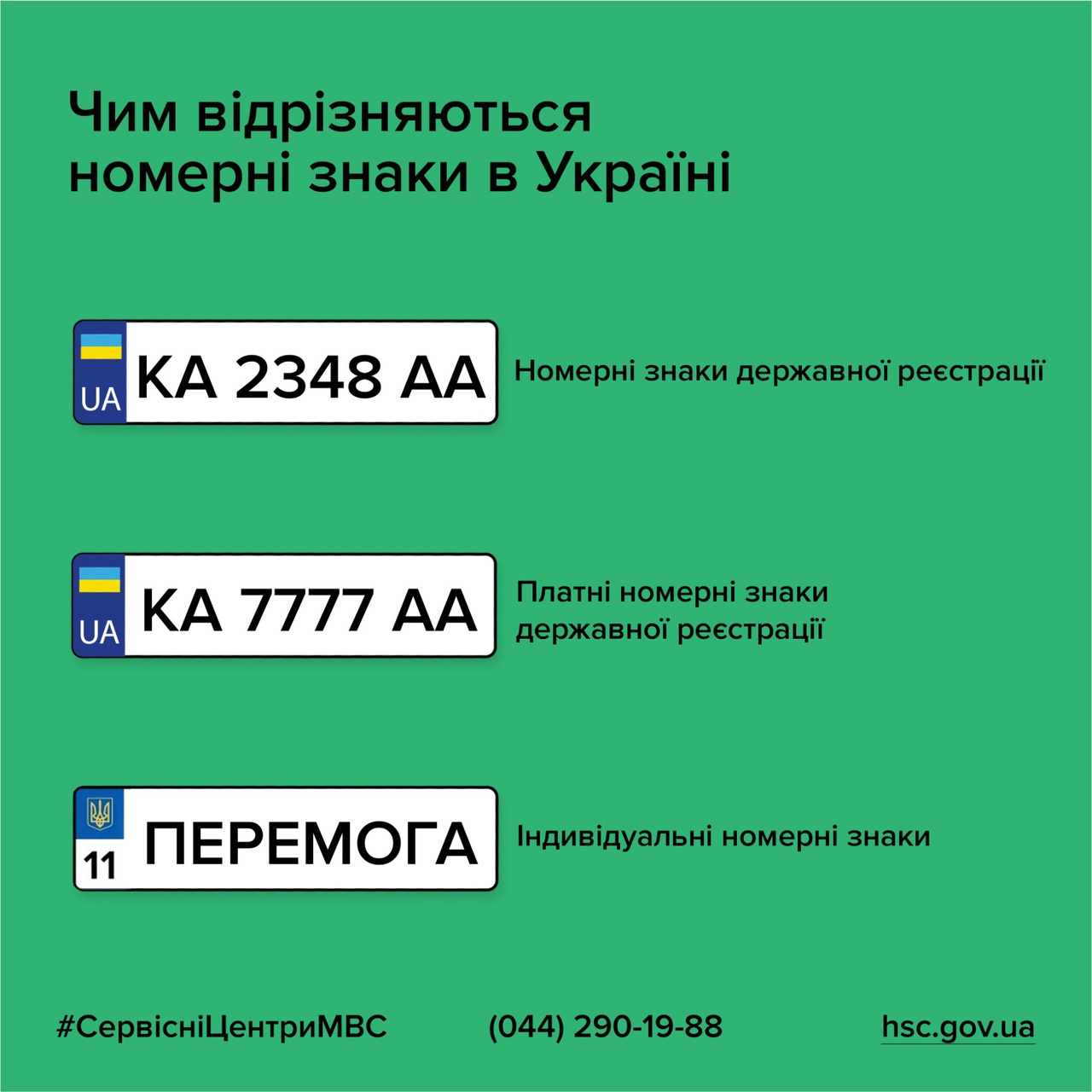 Які існують типи номерних знаків в Україні та чим вони відрізняються